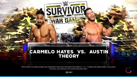 Wwe 2k23 Carmelo Hayes Vs Austin Theory Youtube