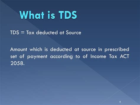 PPT TAX Deducted At Source TDS PowerPoint Presentation Free