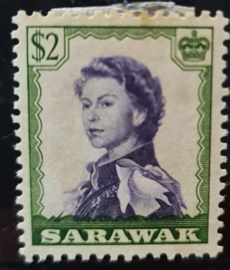 Malaya Sarawak 1955 1957 Queen Elizabeth II Local Motifs Till 2