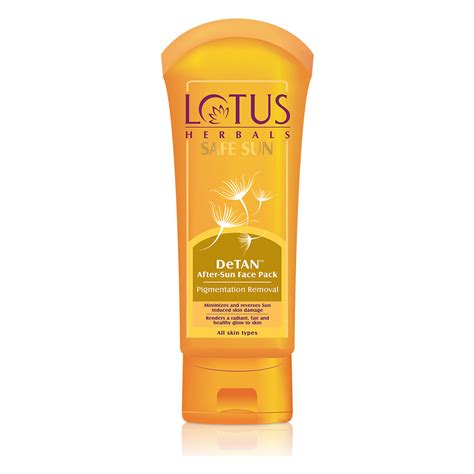 Buy Lotus Herbals Safe Sun Detan After Sun Face Pack Gm