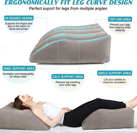 Inflatable Wedge Pillow For Sleeping Leg Back Pain Relief Swelling