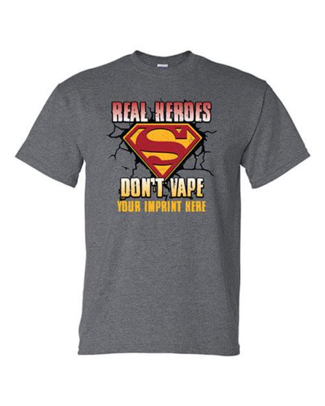 Vaping Prevention Shirt Real Heros Dont Vape Customizable Nimco