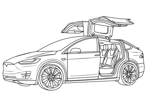 Dibujos De Tesla Modelo 3 Para Colorear Para Colorear Pintar E Pdmrea