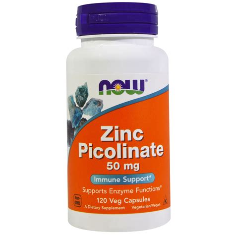 Comprar Zinc Picolinate 50 Mg 120 Veggie Capsules Now Foods Zinc