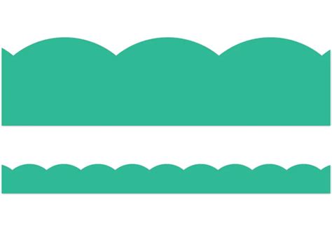 Black White And Stylish Brights Turquoise Scalloped Border At Lakeshore