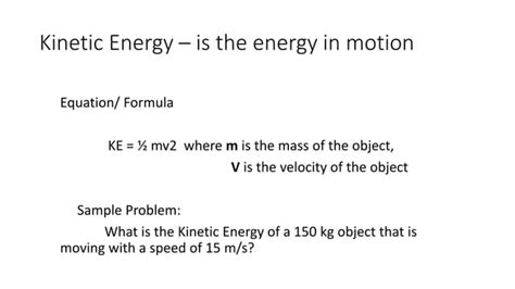 Potential And Kinetic Energy Pptx