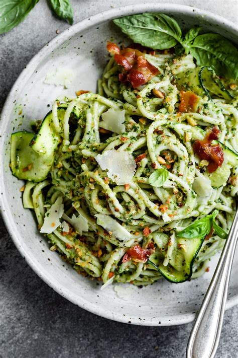 Creamy Zucchini Pesto Pasta Recipe Zucchini Pesto Pasta Zucchini