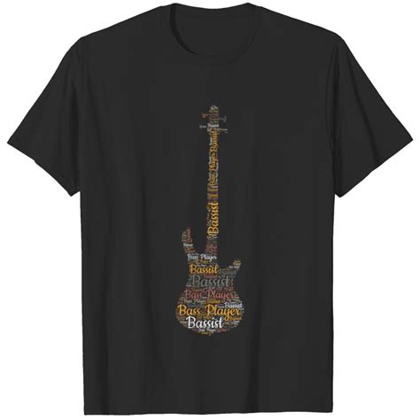 Bass Guitar Word Cloud For Bassist Bass Player T Shirt Sold By Charles Thomas Sku 3962558