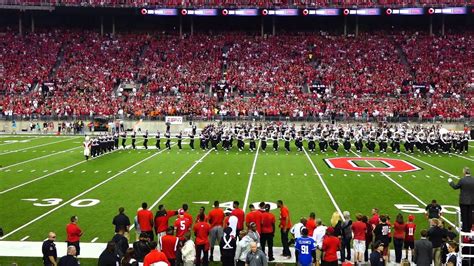 Ohio State Marching Band Pregame Ramp And Script Ohio 9 6 2014 Osu Vs