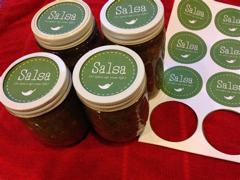 Printable Salsa Canning Jar Label Mason Jar Label For Salsa Inch