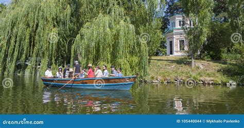 Ukraine - Uman, Sofiyivka Park - June 10, 2017: Tourists Float on a ...