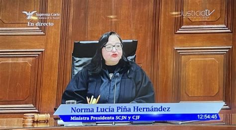 La Ministra Norma Lucía Piña Hernández Primera Mujer En Presidir La Scjn Y El Cjf Semanario Zeta