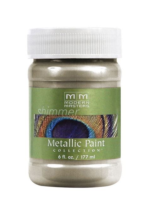 Modern Masters Shimmer Satin Champagne Water Based Metallic Paint 6 Oz