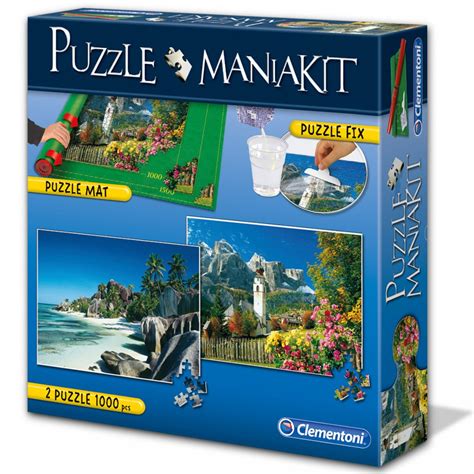 Clementoni Puzzle Mat And 2 X 1000 Pcs Puzzles Mania Kit Jigsaw