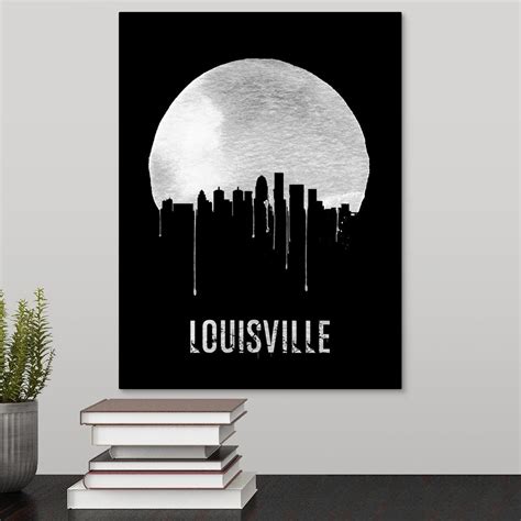 Louisville Skyline Black Canvas Wall Art Print - Etsy