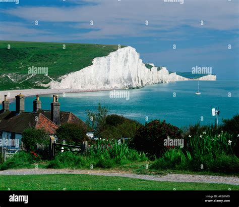 Seven Sisters Cliffs Coastline And The South Downs National Country