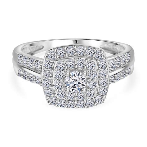 Luxuriant Diamond Si Gh Labor Diamant Ring In Wei Gold Ct