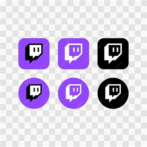 Premium Vector | Set Twitch Vector Logo Twitch vector Icon Logotype ...