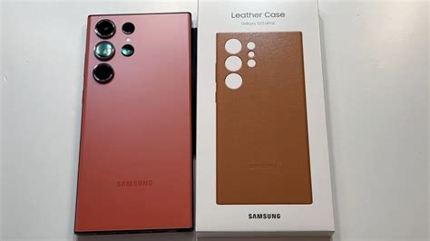 Official Samsung Galaxy S Ultra Leather Case Camel Unboxing And