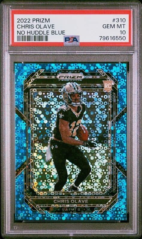 Chris Olave Prizm No Huddle Blue Price Guide Sports