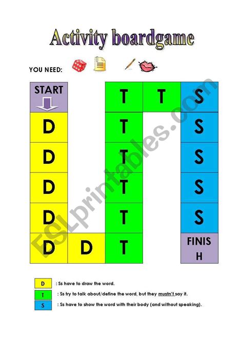 Activity Boardgame Esl Worksheet By Kukoadri