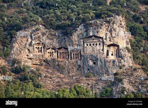 Lycian Rock Tombs In Dalyan Mugla Turkey Stock Photo Alamy