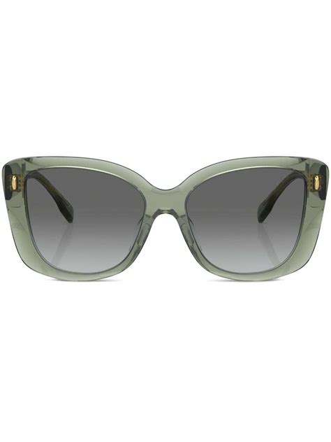 Tory Burch Miller Oversized Cat Eye Sunglasses Green Editorialist