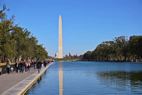 Washington Dc Reflecting Pool Washington Monument A Photo On