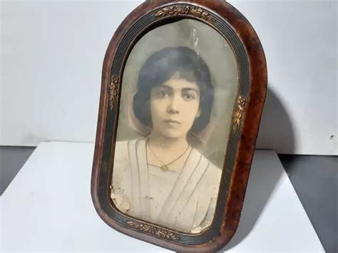 Porta Retrato Oval Antigo - Antigo Quadro/porta Retrato Oval Anos'50' (leia A Descrição) | MercadoLivre