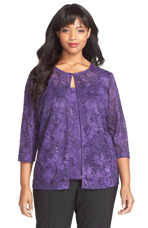 Alex Evenings Sequin Lace Twinset Plus Size Nordstrom