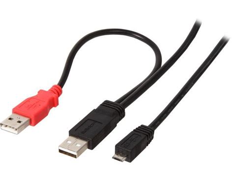 StarTech USB2HAUBY6 USB Y Cable For External Hard Drive Dual USB