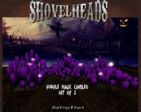 Second Life Marketplace Shovelheads Purple Magic Candles