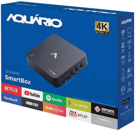 Receptor Smart Tv Box Aqu Rio Stv Padr O K Gb Homologado Pela