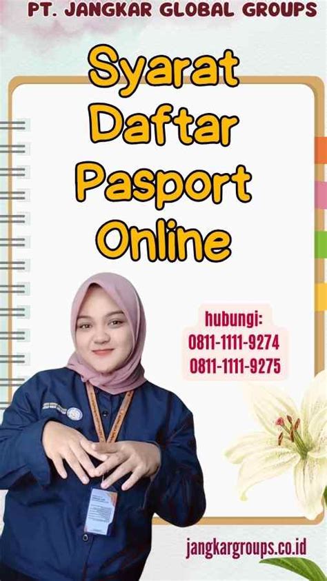 Syarat Daftar Pasport Online Jangkar Global Groups