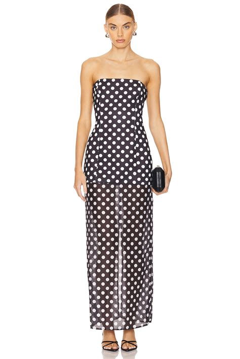 SNDYS X REVOLVE Chloe Dress In Black White Polka Dot REVOLVE