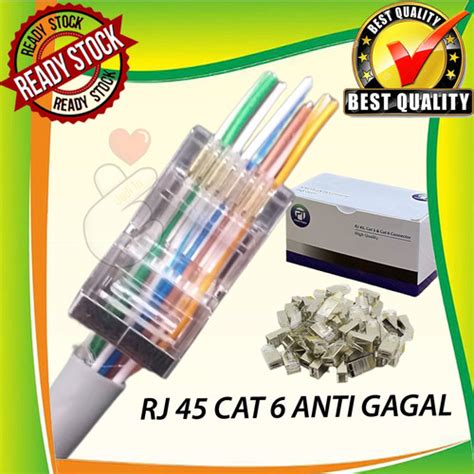 Jual Konektor RJ 45 Cat 6 Anti Gagal KONEKTOR RJ45 CAT 6 BESI Kota