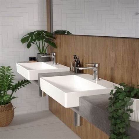 Caroma Urbane Ii Semi Recessed Basin 500mm X 400mm X 172mm 1 Tap Hole