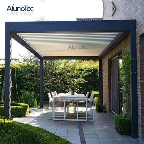 Outdoor Terrace Restaurant Opening Roof Gazebo Motorized Aluminium