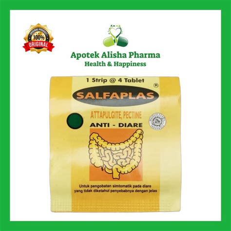 Salfaplas Strip 4 Tablet Obat Pencernaan Diare Mencret Lazada Indonesia