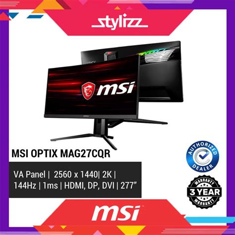 Msi Mag271cqr 27 Va Wqhd 144hz 1ms Freesync Curved Led Gaming Monitor Beecost