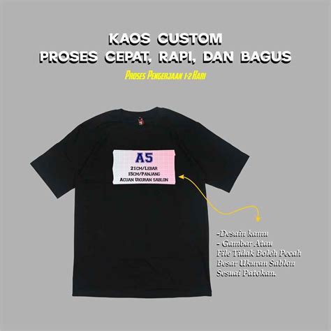 Ukuran Desain Kaos 47 Koleksi Gambar