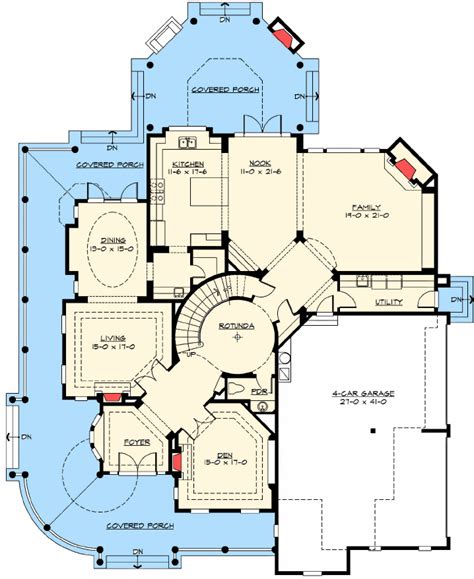 Award Winning House First Floor Plan SDL Custom Homes