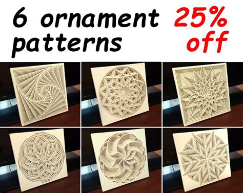 Ornaments Set Scroll Saw Pattern pdf Dxf Svg Eps - Etsy