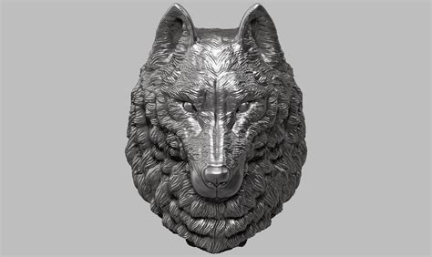 Wolf Head Sculpture | CGTrader