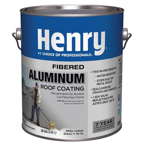 Henry 555 Fibered Aluminum Reflective Roof Coating 090 Gal He555142