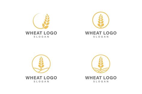 Wheat logo design vector collection 11480207 Vector Art at Vecteezy