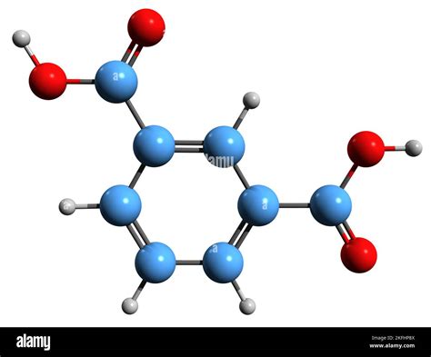 D Bild Der Skelettformel Der Isophthals Ure Molekulare Chemische