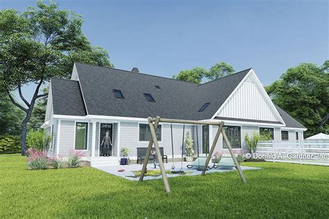 Modern Farmhouse Duplex House Plan With 1700 Square Foot 3 Bed Units