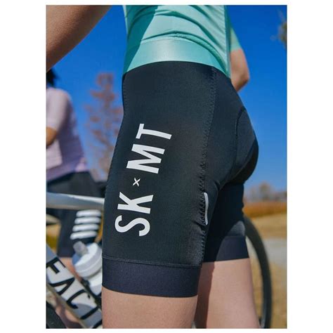 Monton Womens Sk Mt Logo Bib Shorts Black