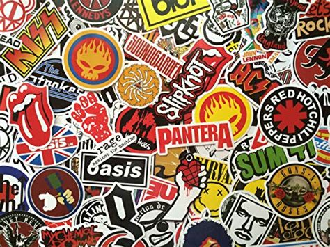 Set of Rock Stickers, Music, Rock Band, Logo, Metal, Punk, Hardrock ...